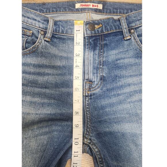 Johnny Was Zoe Cropped Boyfriend Jean Embroidered Size 28 - Picture 12 of 15